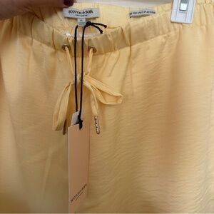 Scotch & Soda Light Yellow Satin Shorts